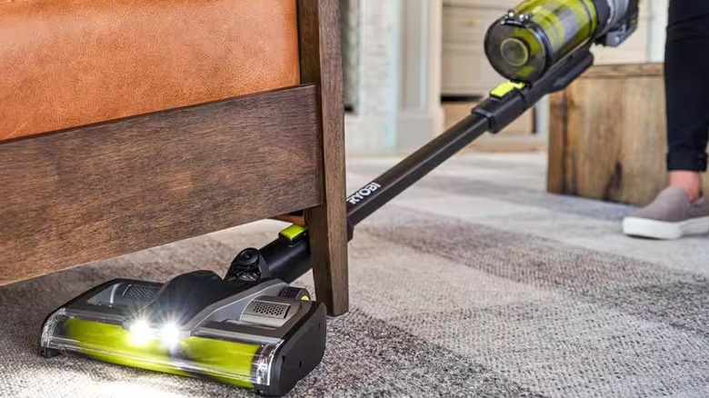 Ryobi Whisper stick vac under furniture