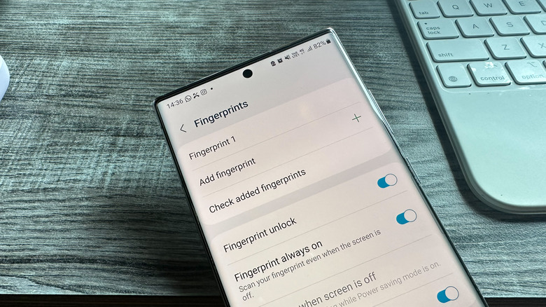 Fingerprint management on Android 