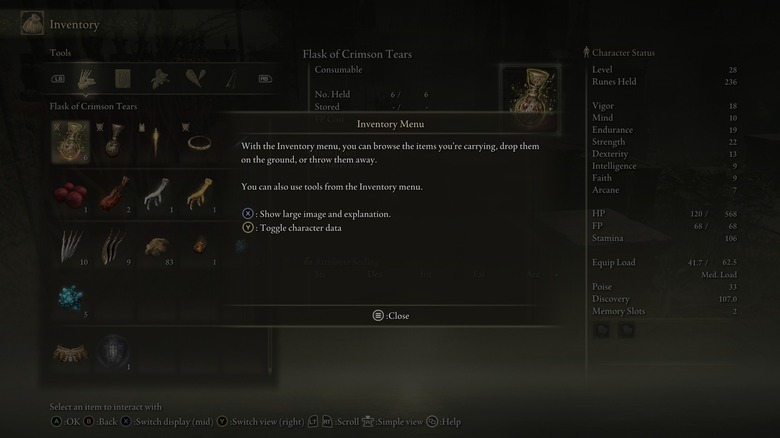 Elden Ring menu screenshot