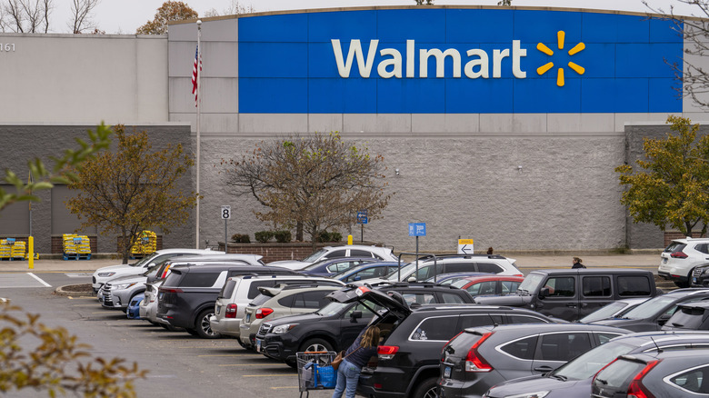 Walmart with parking lot