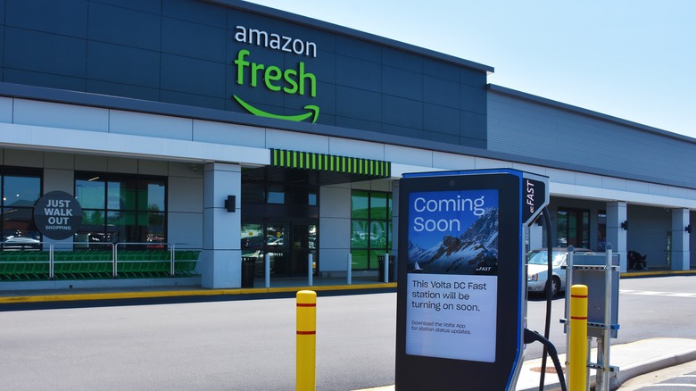 EV charger outside Amazon Fresh