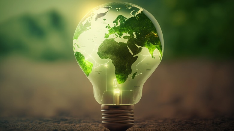 Green energy lightbulb