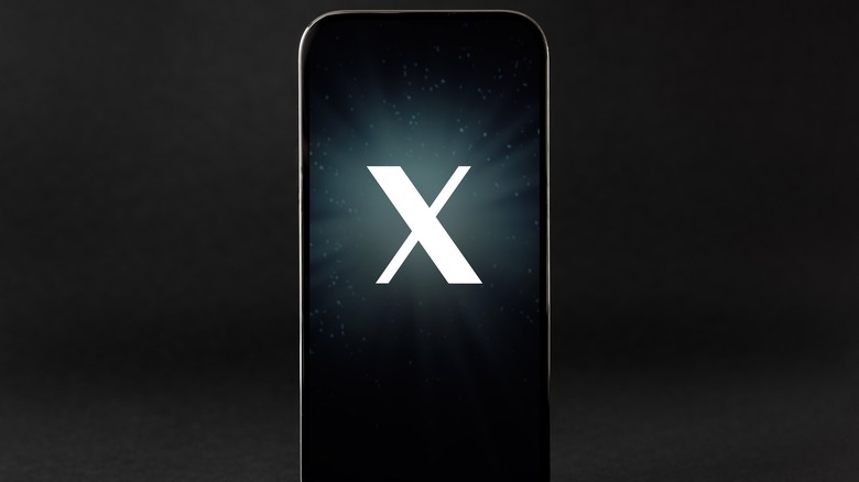 X on smartphone