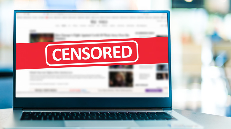 censored screen laptop twitter speech