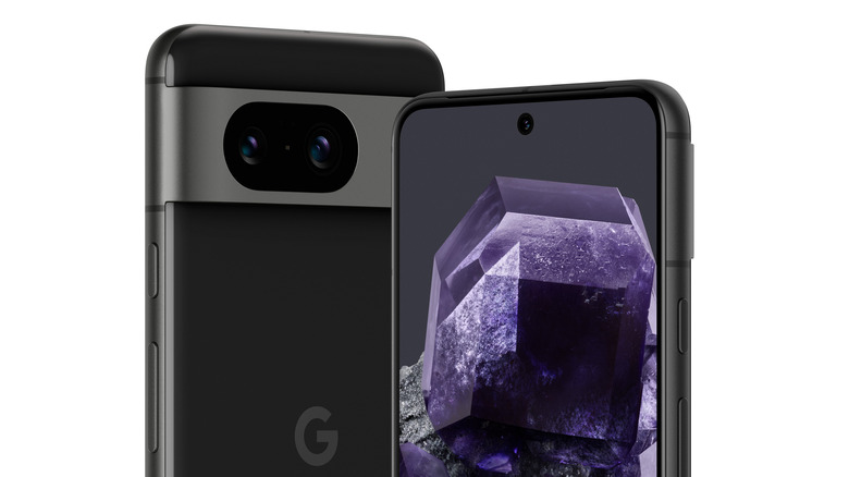 Google Pixel 8 in black.