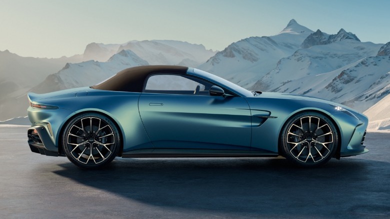 Aston Martin Vantage Roadster parked in driveway