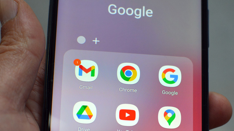 google app folder on android
