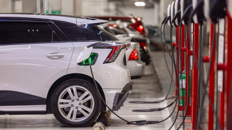 Electric cars charging