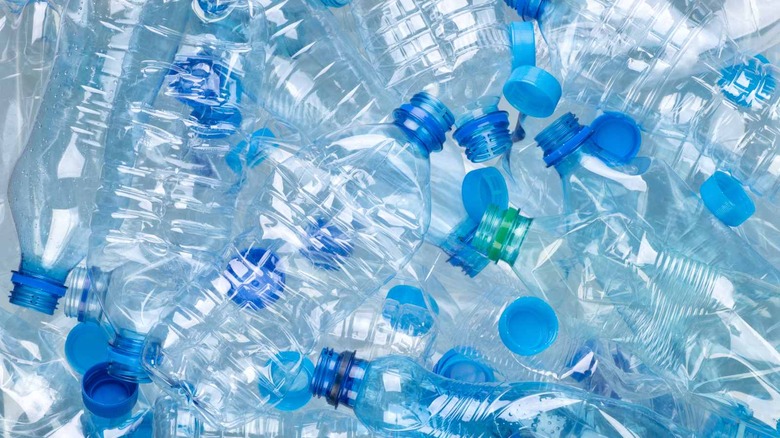 Empty plastic bottles