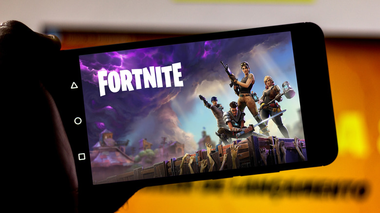 Fortnight game on smartphone