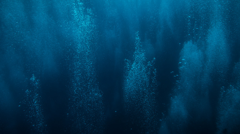 Photo of underwater bubbles