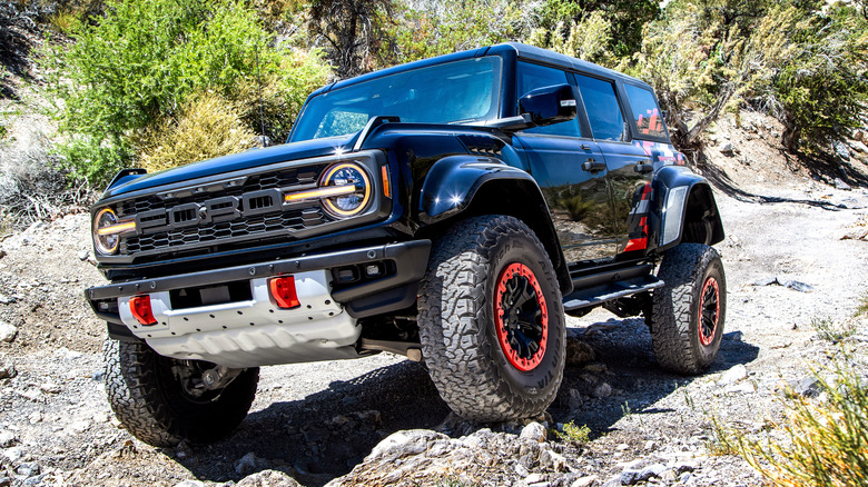 Ford Bronco off-roading on gravel