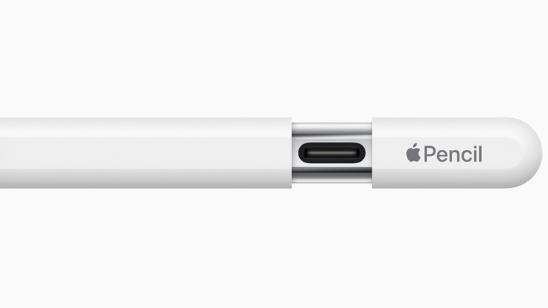 Apple Pencil USB-C port open