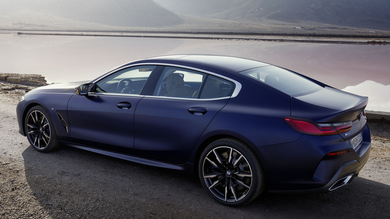 Rear 3/4 view of BMW 8-Series Gran Coupe