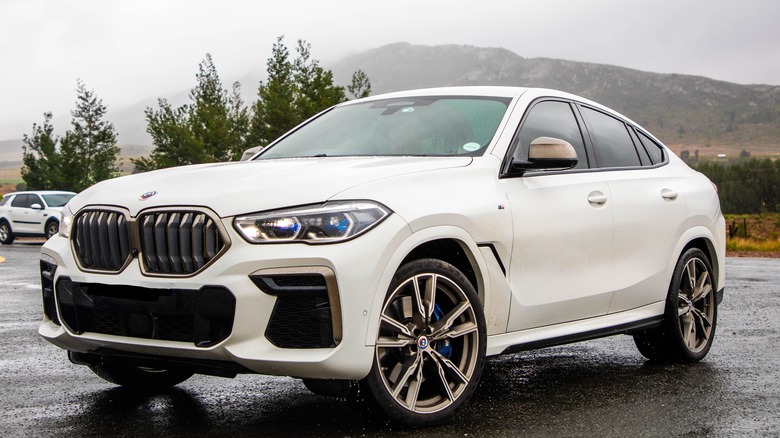 White 2023 hybrid electric BMW X6