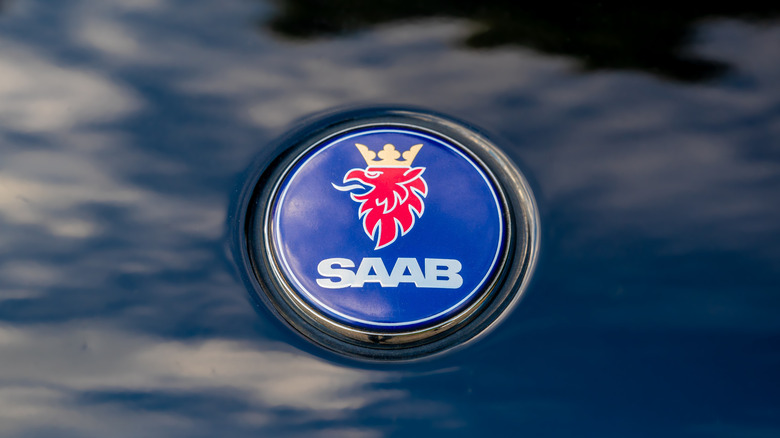 Saab logo on car