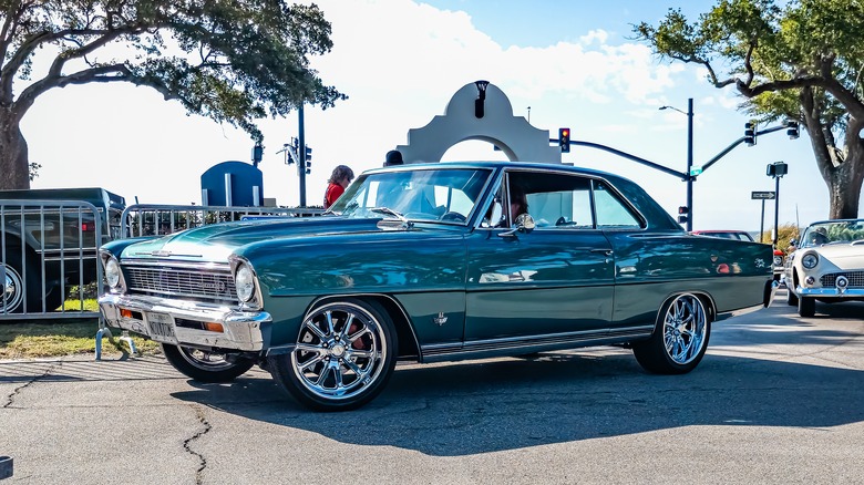 A Chevy II Nova SS at an auto show