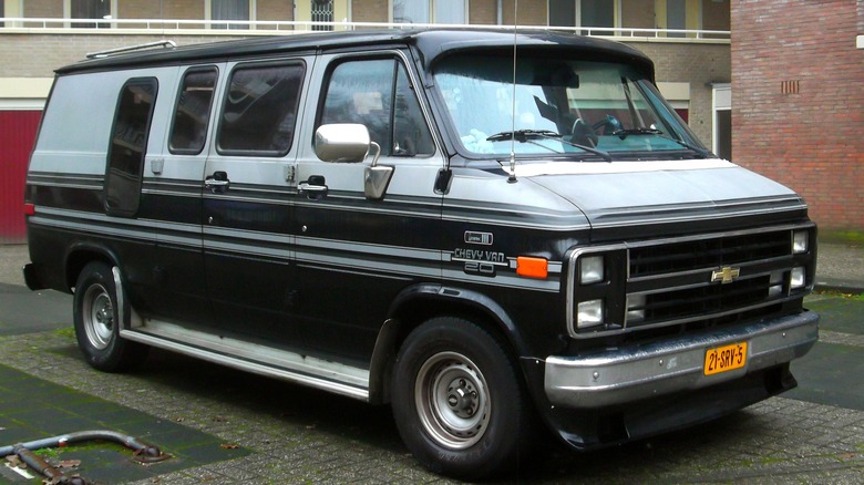 chevrolet g20 van parking lot