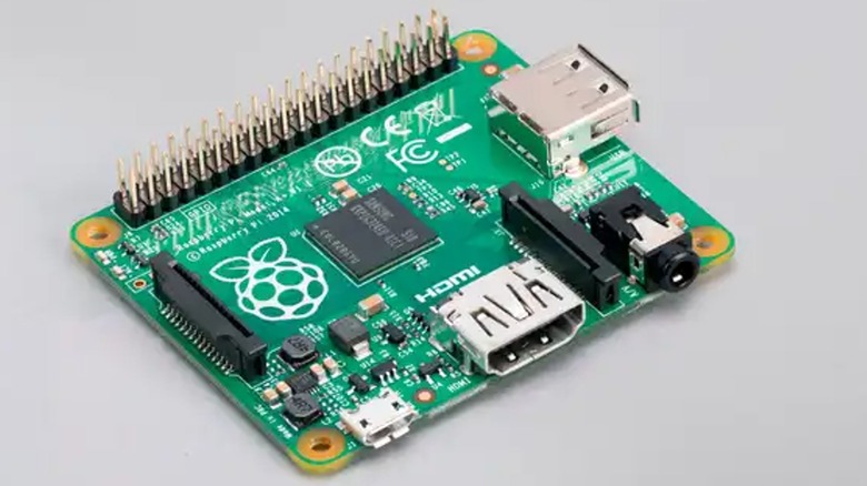 Raspberry Pi 1 Model A+ on display