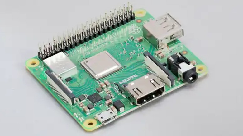 Raspberry Pi 3 Model A+ on display