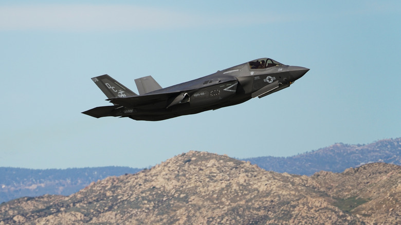 An F-35 in flight