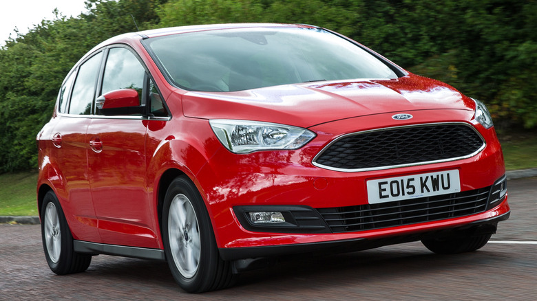 Red 2015 Ford C-Max on the road