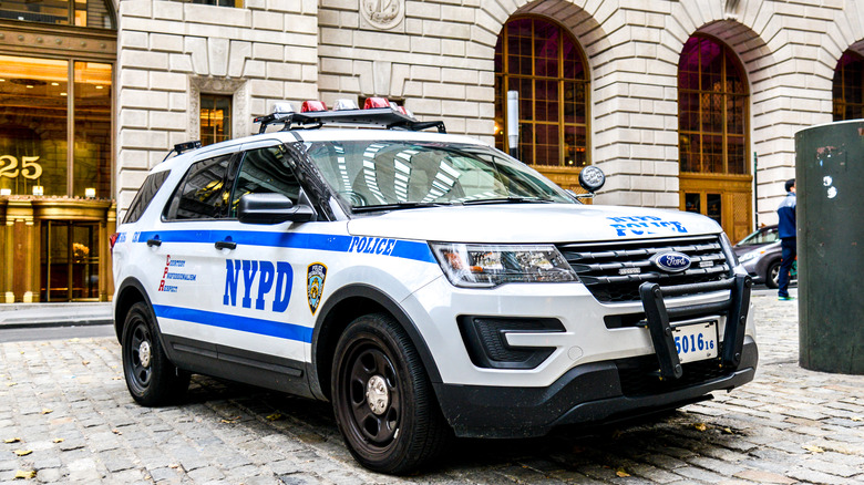 Ford Explorer police car on road