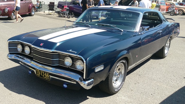 Black and white 1969 Mercury Comet at a car show