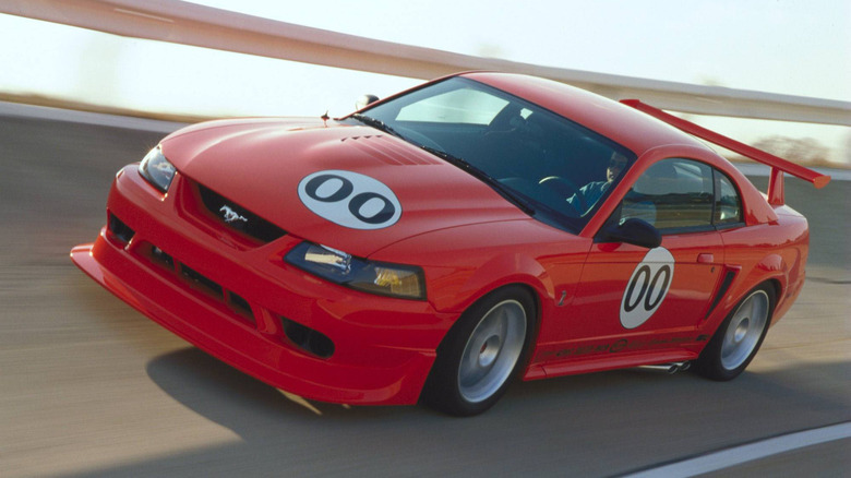 Ford Mustang on road