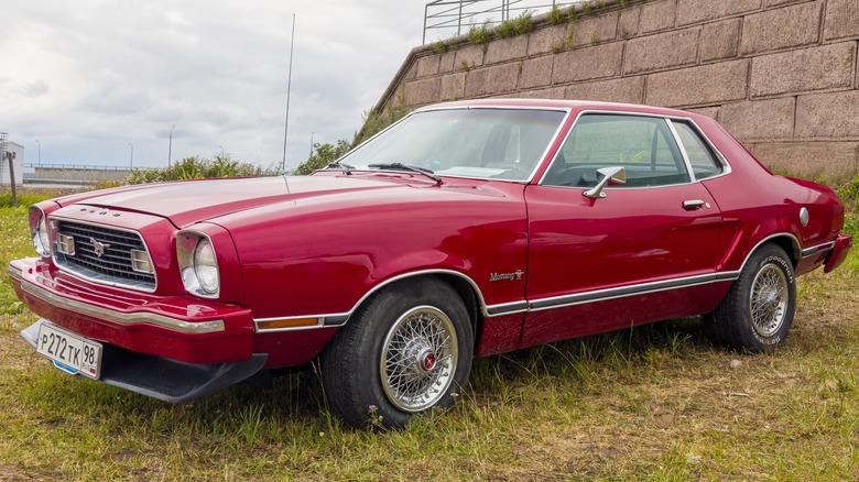 Red Ford Mustang II