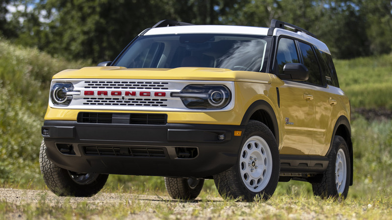 Yellow 2023 Ford Bronco Sport Heritage