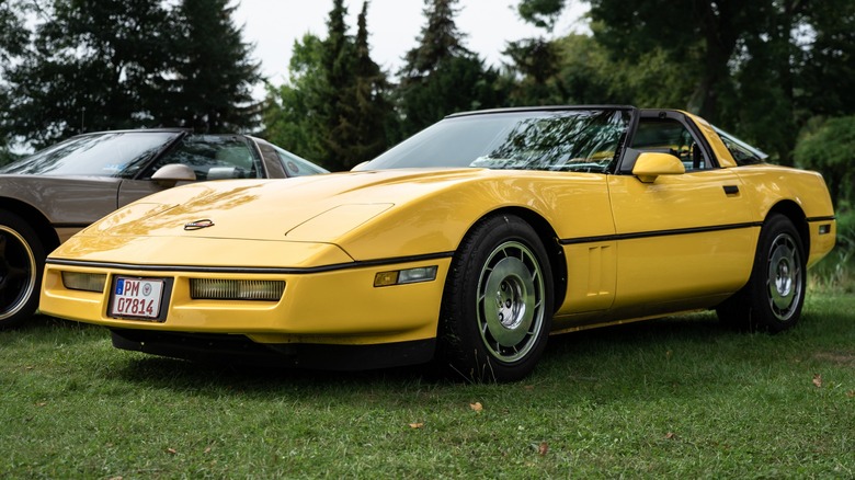 Yellow C4 Corvette