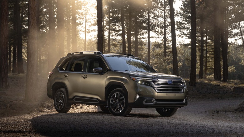 2025 Subaru Forester parked forest