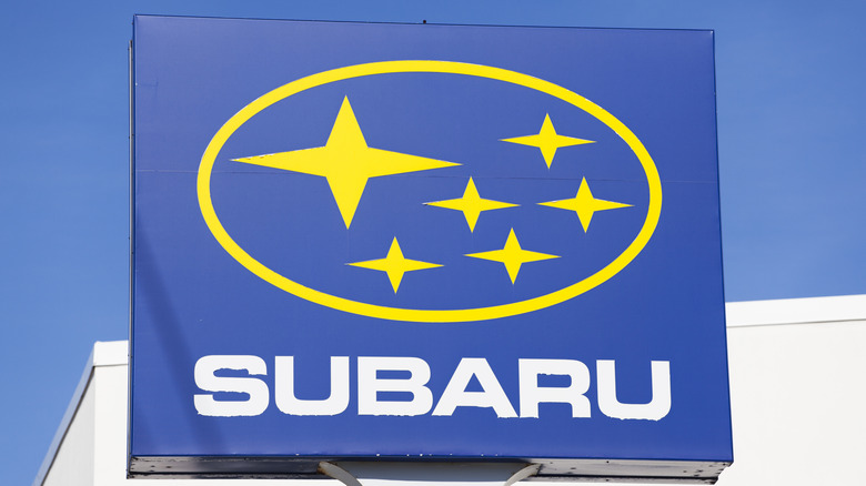 Subaru logo signboard