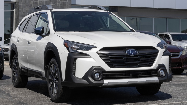 White 2024 Subaru Outback parked