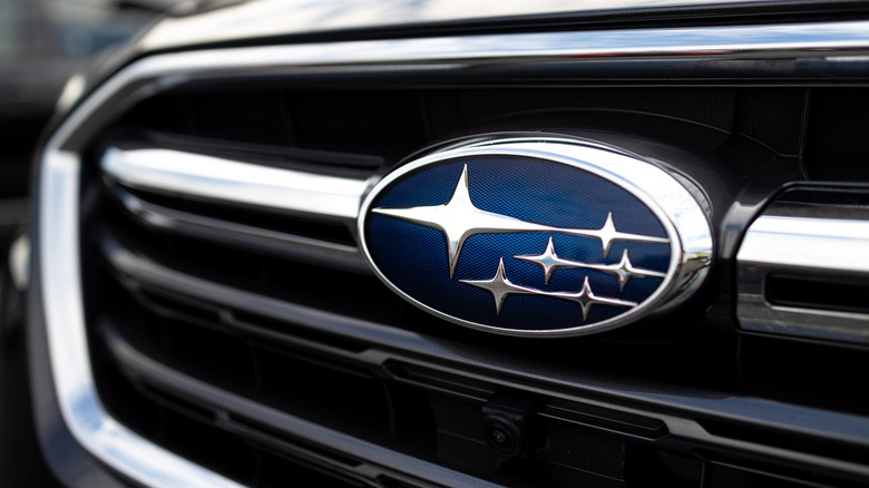 Subaru logo on front grille