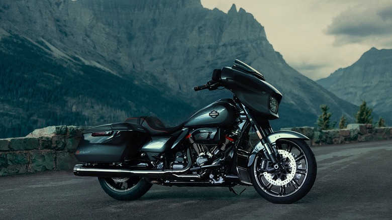 2025 Harley-Davidson CVO Street Glide parked on mountain road