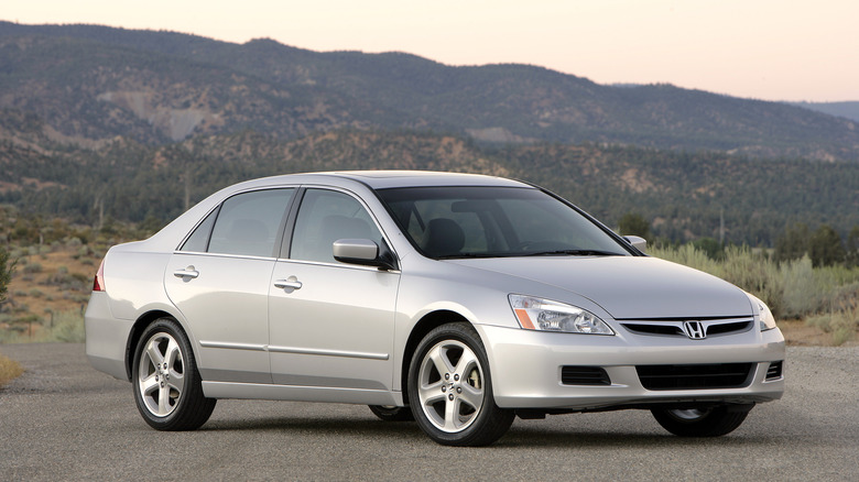 Silver 2006 Honda Accord on a parking lot