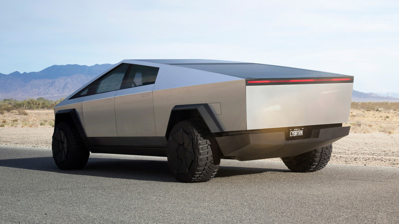 tesla cybertruck back end