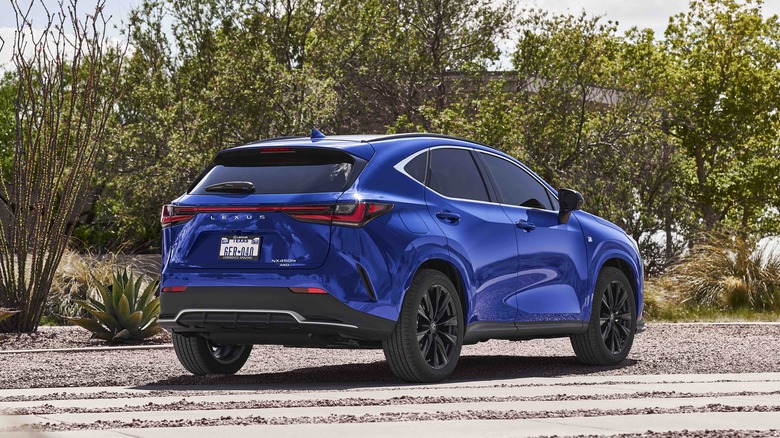 2025 Lexus NX Plug-In Hybrid EV rear 3/4 view