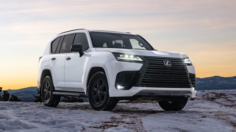 2025 Lexus LX 600 Premium parked on snowy terrain