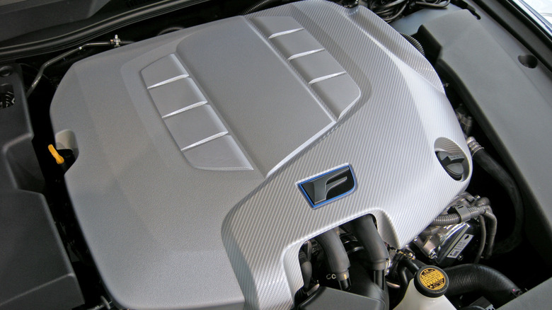 5.0L 2UR-GSE V8 engine in a Lexus IS F