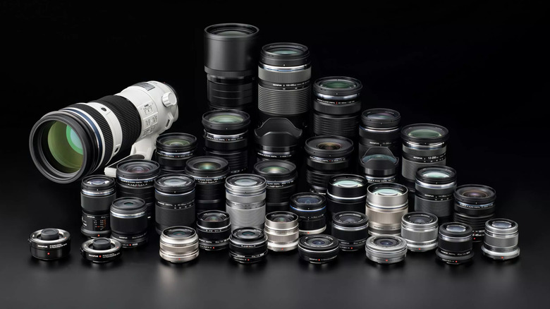 Assortment of OM System lenses