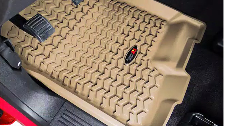 Rugged Ridge floor mat in a vehicle