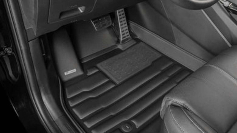 TuxMat floor mat in a vehicle