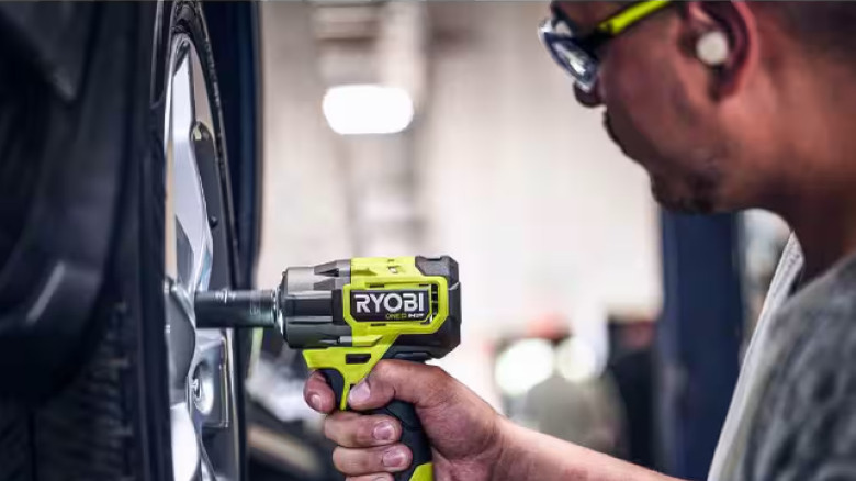 Ryobi impact wrench used on wheel 