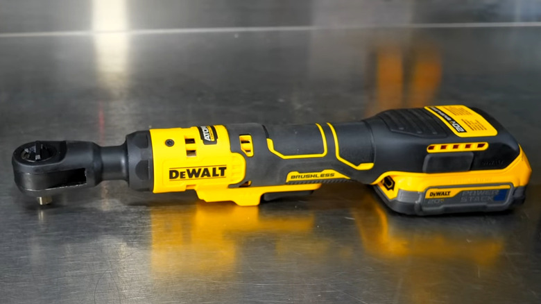 Dewalt ratchet on steel table