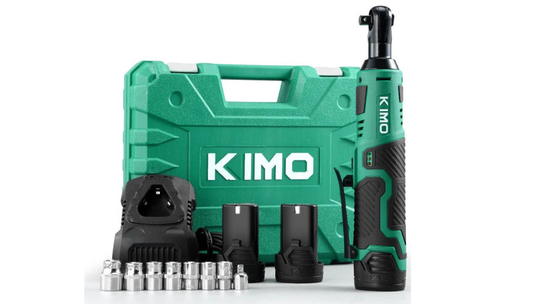 Kimo ratchet wrench set with sockets and case