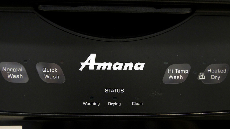 an Amana dishwasher closeup