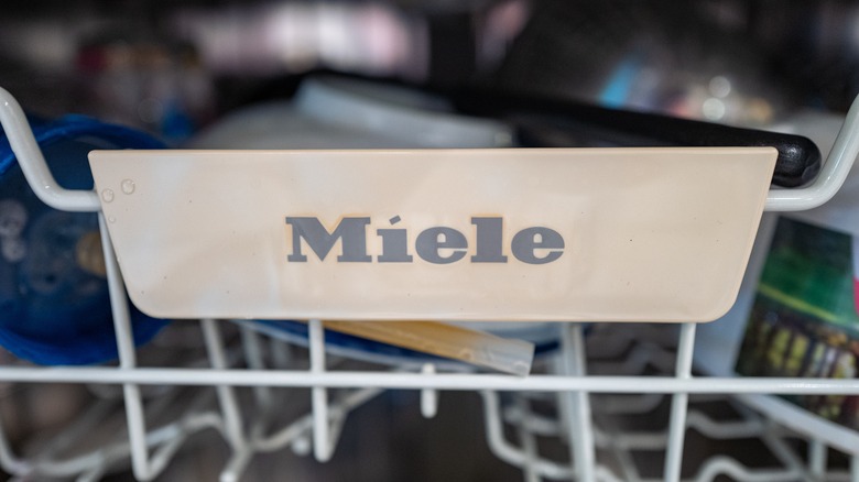 Miele dishwasher rack closeup